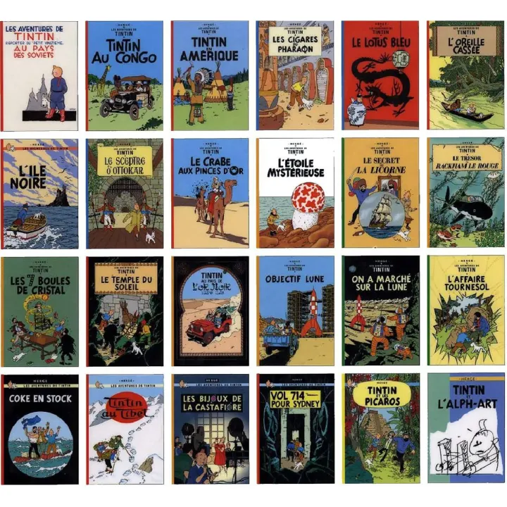 Tintin Comics Paperback Series English - A Set of 24 Books