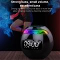 G90Q Wireless Portable Alarm Clock Wireless Speaker Rechargeable Ball Shape Portable Wireless Speaker with Clock for Bedroom Office. 