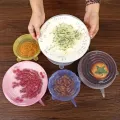 6Pcs Reusable Silicone Stretch Lids Kitchen Food Storage Wraps Cover Various Silicone Bowl Cover For Microwave Oven - Kitchen Rack.