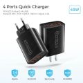 USB PD Charger 48W Type C Fast Charging Phone Power Adapter Quick Charge 3.0 For iPhone Xiaomi 13 14 Huawei Samsung Wall Charger. 