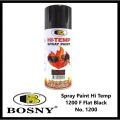 BOSNY 1200°F Heat Resistant Spray Paint Flat Black | 400ml High Temp Aerosol Paint. 