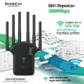 300Mbps Wireless and LAN Wi-Fi Extender Booster WiFi Signal Amplifier Long Range For Home Network Extension.