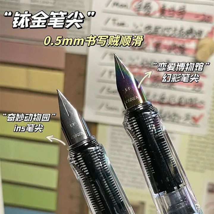 Pen%20replaceable%20ink%20bag%20ins%20high%20aesthetic%20cartoon%20cute%20student%20practice%20upright%20posture%20durable%20calligraphy%20signature%20pen%20-%20Image%203