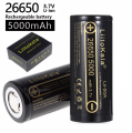 LiitoKala Lii-50A 26650 5000mAh 3.7V Li-ion Rechargeable Battery 26650 Lithium ion Battery- (1pcs). 