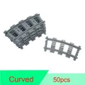 【happy one】10-100Pcs/Set DIY City Trains Track with lego Trains Flexible Tracks Curved Track Model For Kids. 