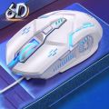 JEQANG Gaming  JM-520 Wired Gaming Mouse- white. 