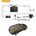 Car DVR Dashcam HD Screen 1080P 3 Lens Video Recorder Front + Interior+Rear View Camera Dash Cam 4 Inch Dash Camera Black.