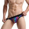 Men's Sexy Underwear Transparent See Through Shorts Hot Lip Print Underpants. 