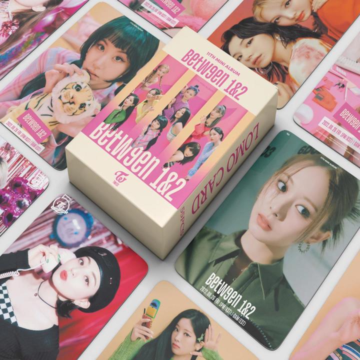 54PCS/set Kpop TWICE Between 1 2 Lomo Cards New Photo Album The Feels HD High Photocard K-pop TWICE fans gift