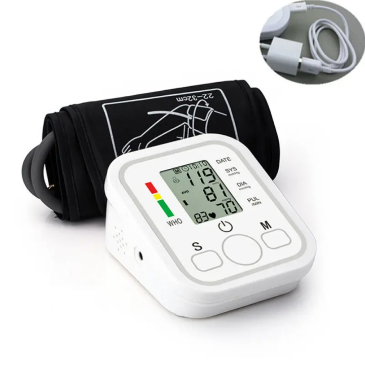 Electric Blood Pressure Monitor Automatic Arm BP Machine and Pulse Rate ...