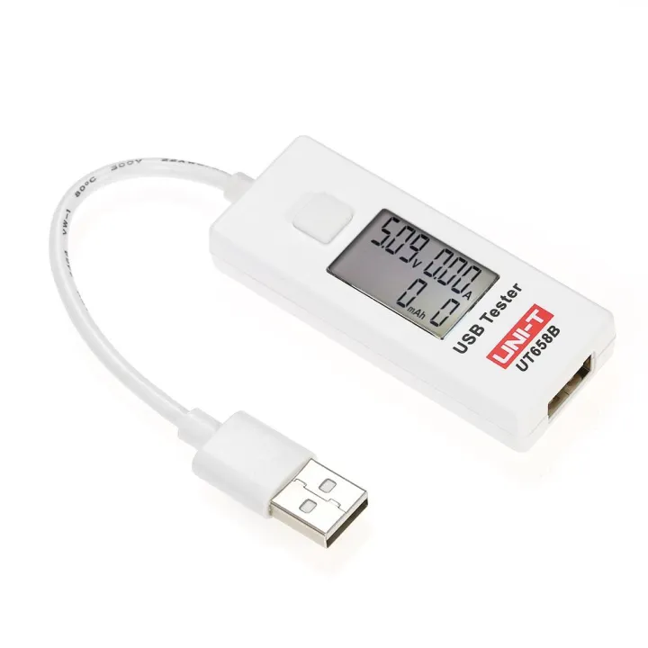 KOGEEK UNI-T UT658B USB LCD Digital Voltage Current Meter U Disk Voltmeter Ameter Charging Capacity Tester DC3~9V 0~3.5A