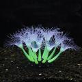 Glowing Artificial Coral Decorations Aquarium Fish Tank Ornaments Glowing Effect Aquarium Decor Silicone Artificial Coral Plant.