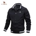 CAMEL Embroidery Zipper Jacket for Men Outdoor Sports Bomber Jacket Special Jacket for Business and Leisure High Q. 