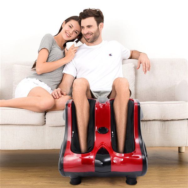 Foot Leg Massager Heat Kneading Rolling