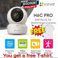 EZVIZ IP Camera H6C / C6N 1080p Indoor Pan/Tilt WiFi Security Camera, 360° Coverage, Auto Motion Tracking, Two-Way Audio, Clear 30ft Night Vision, Supports MicroSD Card up to 256GB. 