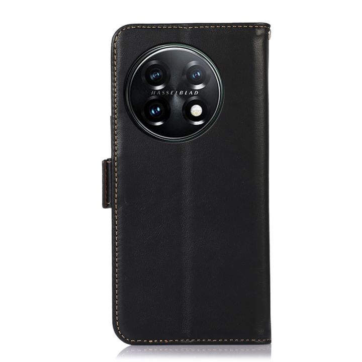 (New)For%20OnePlus%2011%205G%20Crazy%20Horse%20Top%20Layer%20Cowhide%20RFID%20Leather%20Phone%20Case%20-%20Image%203