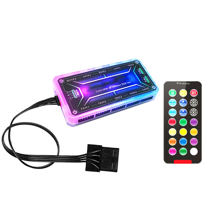 Controller Lighting Music Fan Controller Computer Case Fan for Desktop PC RGB Remote Controller DC12V 5A Chassis Fan Intelligent