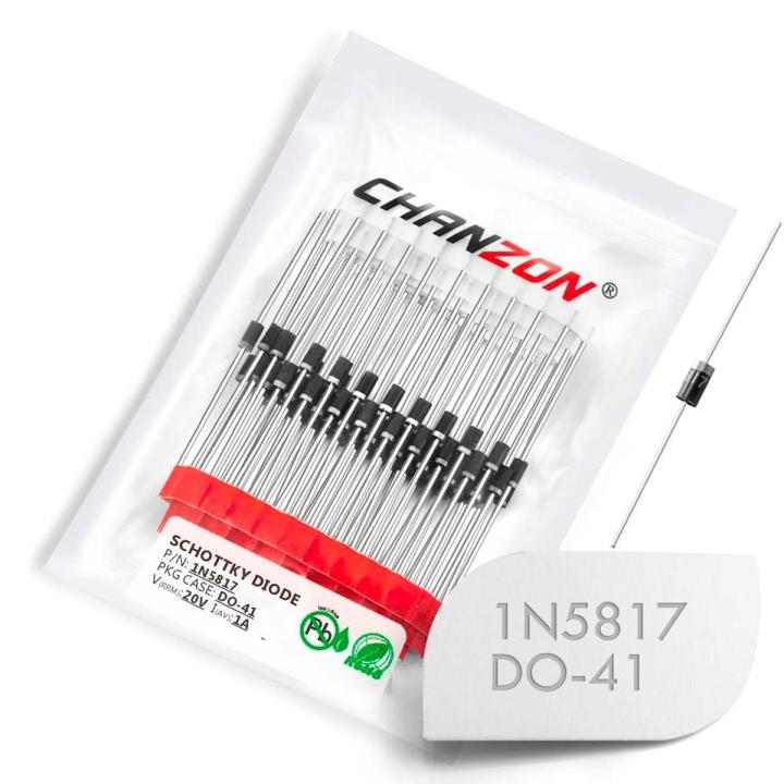 【Mary DAI Store】(10PCs) 1N5817 Schottky Barrier Rectifier Diodes 1A 20V (DO-204AL) Axial IN 5817 IN5817 1 Amp Volt