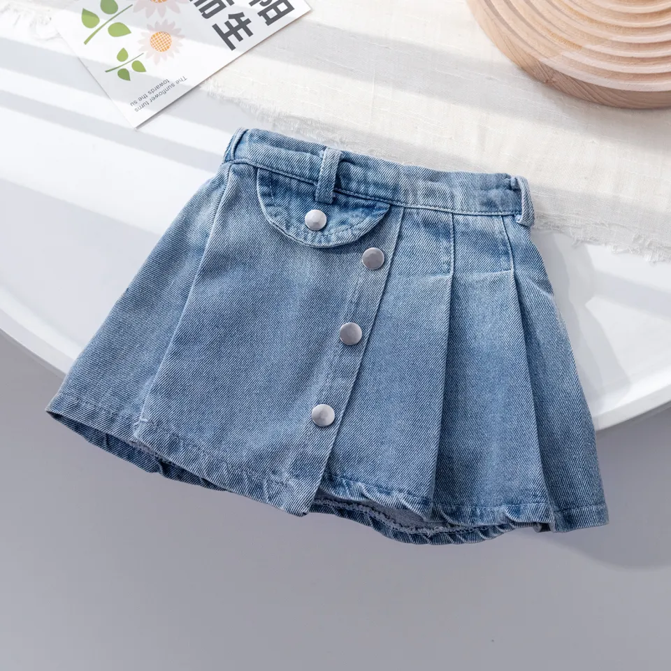 Baby Girl Summer Short Skirt 2024 New Princess Pleated Skirt for