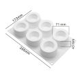 6 Compartments Silicone Pudding Cup Cake Mold French Dessert Mousse Cake Mold Dounp. 