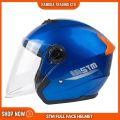 STM Unisex Open Face Motorcycle Helmet High-Security Sleek Design - Red/Black. 