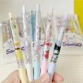 6Pcs/Set Sanrio Kuromi 0.5mm Gel Pens Set Cute Kawaii press gel pen Cartoon School Hello Kitty Student Stationery Supplies Gift.