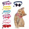 New Adjustable cat Collar High quality  Dot Prints Doggy Bow Tie for Pet Cat beautiful Neck Strap new model Soft For Small Collars Cat Belt ( Multicolour) Plz select Colour. 