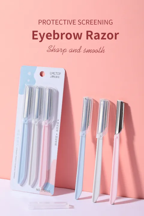 LMLTOP%203pcs%20Stainless%20Steel%20Eyebrow%20Razor%20Set%20High%20Quality%20Face%20Razors%20Eyebrow%20-%20Image%204
