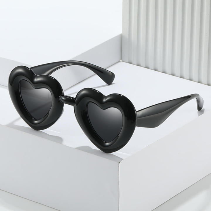 Jelly Heart-Shaped Sunglasses Heart-Shaped Sunglasses Bread Heart Shape Sunglasses Vintage Heart Eyewear Y2k Heart Bread Sunglasses Heart Sun Glasses