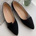 35-40 Leather Shoes Splice Color Shoe Ballerina Slip on Shoes Women Flats 2020 Fashion Pointed Toe Ballet Footwear Buty Damskie. 