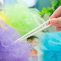 Sponge Flower Bath Ball Body Cleaning Shower Brush Nylon Scrubber Mesh Color Randomly. 