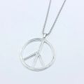 Peace Sign Necklace Hippie Necklace For Men Women Stainless Steel Chain Necklace Peace Charms Jewelry Gift. 