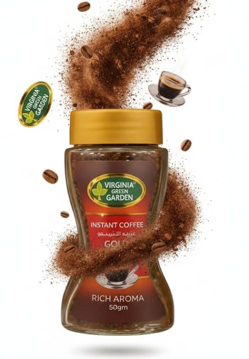 Virginia Green Garden Gold Instant Coffee, Rich Aroma, Glass Jar, 50g / 100gm