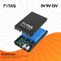 FiTAS TM55 DC Mini UPS 5V 9V 12V Output With Charger. 