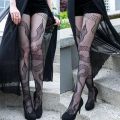 Thigh High Pantyhose Fishnet Black Stockings Snake Lined Tights Fashion  Women Girls Ultra-soft Excellent Stretch Semi Opaque Fashion High Waist. 