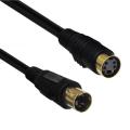 S-Video Cable Mini DIN 4 Pin Cable Male to Male / Female Gold Plated Connector Compatible for DVD DSS receivers, VCRs, DVRs/PVRs. 