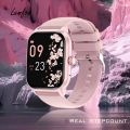 Pink LT10 Smart Watch Women Gift Bluetooth Call Touch Dial Music Fitness Assistant Sports Watches Smartwatch Girls Christmas.