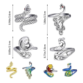 8-Piece Set of Adjustable Knitted Crochet Ring, Finger Guide Yarn Tension Ring, Crochet Ring for Finger Knitting Rings Easy Install. 