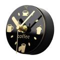 Fridge Magnet Clock,Coffee Pattern Refrigerator Magnets,Decorative Magnet Wall Clock for Home Kitchen. 
