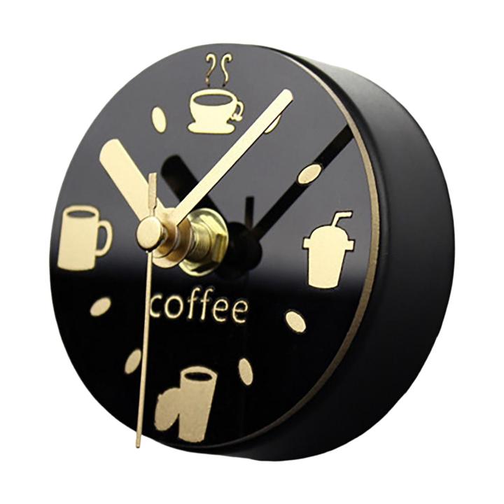 Fridge Magnet Clock,Coffee Pattern Refrigerator Magnets,Decorative Magnet Wall Clock for Home Kitchen