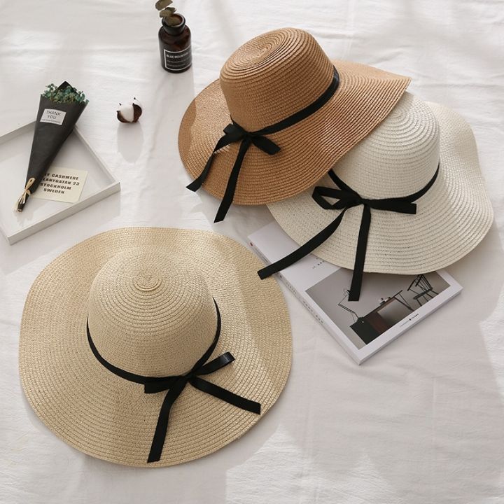New%20Sun%20Hat%20Ladies%20Summer%20Beach%20Big%20Brimmed%20Straw%20Hat%20Seaside%20Vacation%20Sunshade%20Sunscreen%20Foldable%20Dome%20Straw%20Hat%20Ladies%20Hat%20-%20Image%203