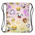 Unicorn Emoji Drawstring Backpack School Shopping Travel Bag Handbag Rucksack. 