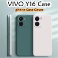 Original For VIVO Y16 Silicone Full Cover Case Solid Color Phone Case Cover.