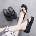 2023 Summer Women Beach Flip Flops Women's Fashion Slippers Thick Platform Slide Sandals Wedges Flip-Flops Ladies Casual Slipper. 