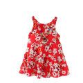 GC Girls Beach Dress Summer Sleeveless Bohemian Floral Printing Princess Dress For 1-7 Years Old Children. 