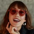 FOOSCK Brand Designer Vintage Fashion Love Heart Sunglasses Women cute y retro Cat Eye Vintage Eyewear.