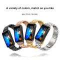 Watch Strap 16mm Three Strains Metal Replacement Watch Band For Huawei Band 8. 