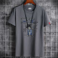 Kwai New Summer Short Backing Shirt Round Neck T-shirt Fashion Couple Half Sleeve Men's T.