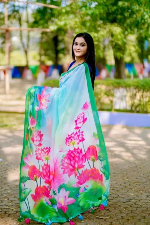 Screen%20Print%20Half%20Silk%20Saree/%20shari/%20sharee%20for%20women%20-%20Image%204