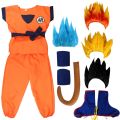 Authentic Dragon Ball Z Cosplay Costume for Kids, Goku Turtle School Outfit for Halloween Party. 